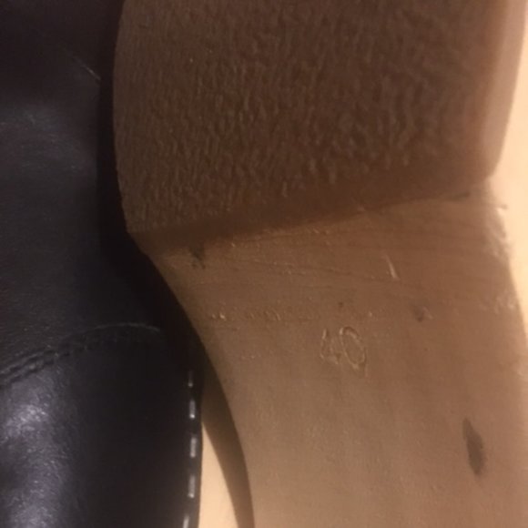 Swedish Hasbeens Black Leather Ankle Clogs - Picture 5 of 5